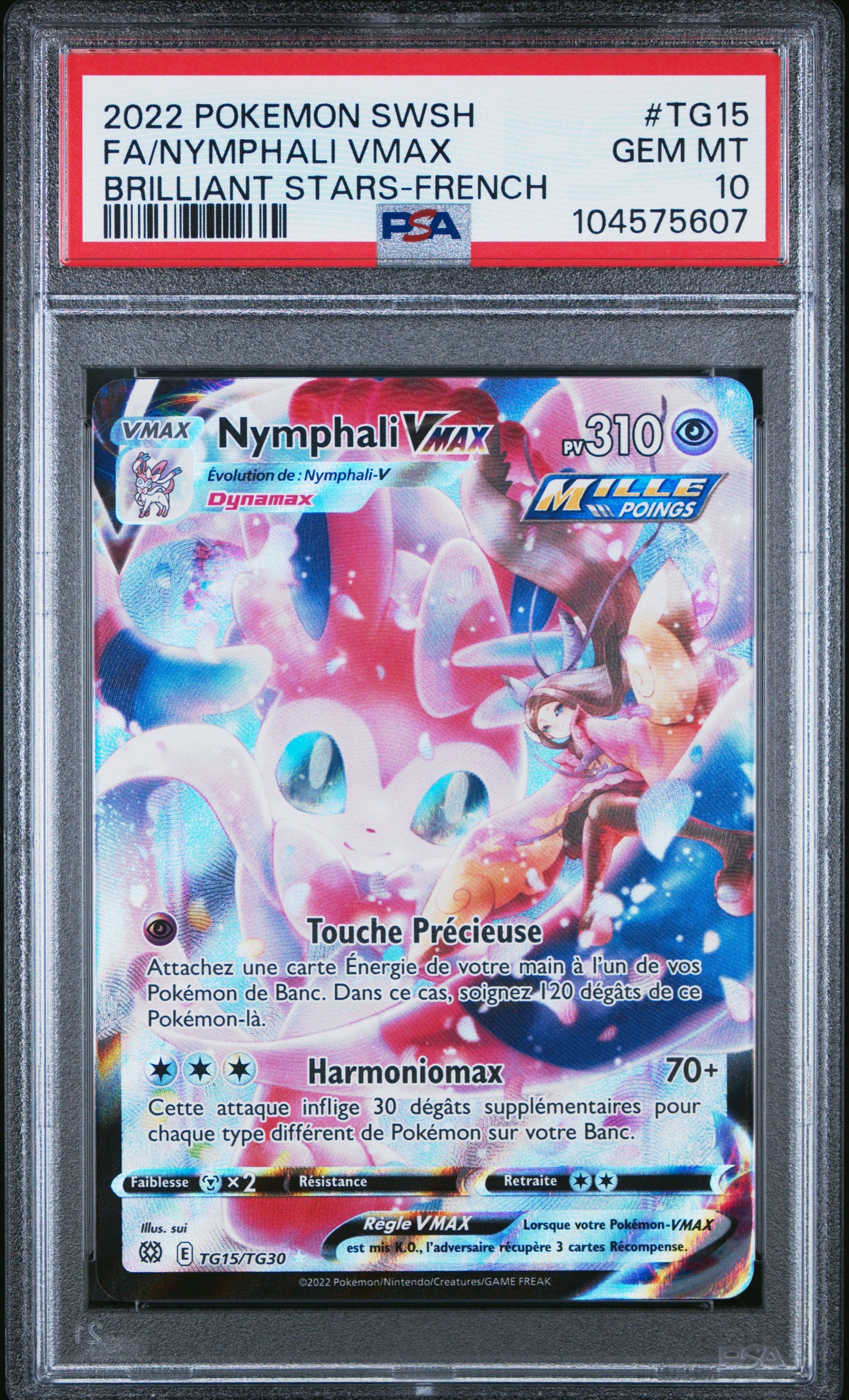 Carte Pokémon Nymphali Vmax TG15/TG30 Star Etincelantes PSA10